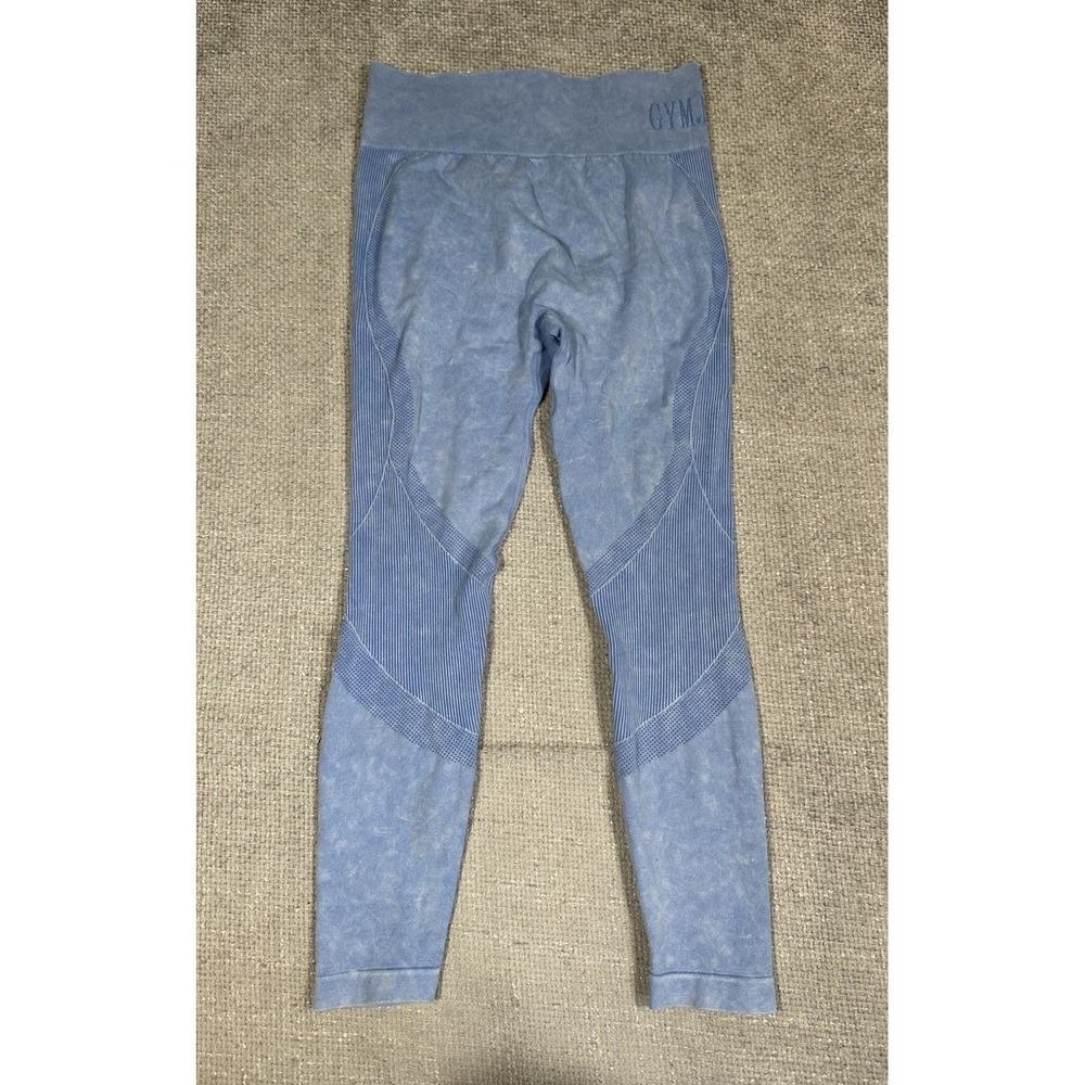Gym Minute Leggings Womens XL Blue Scrunch Butt Seamless Activewear Yoga‎